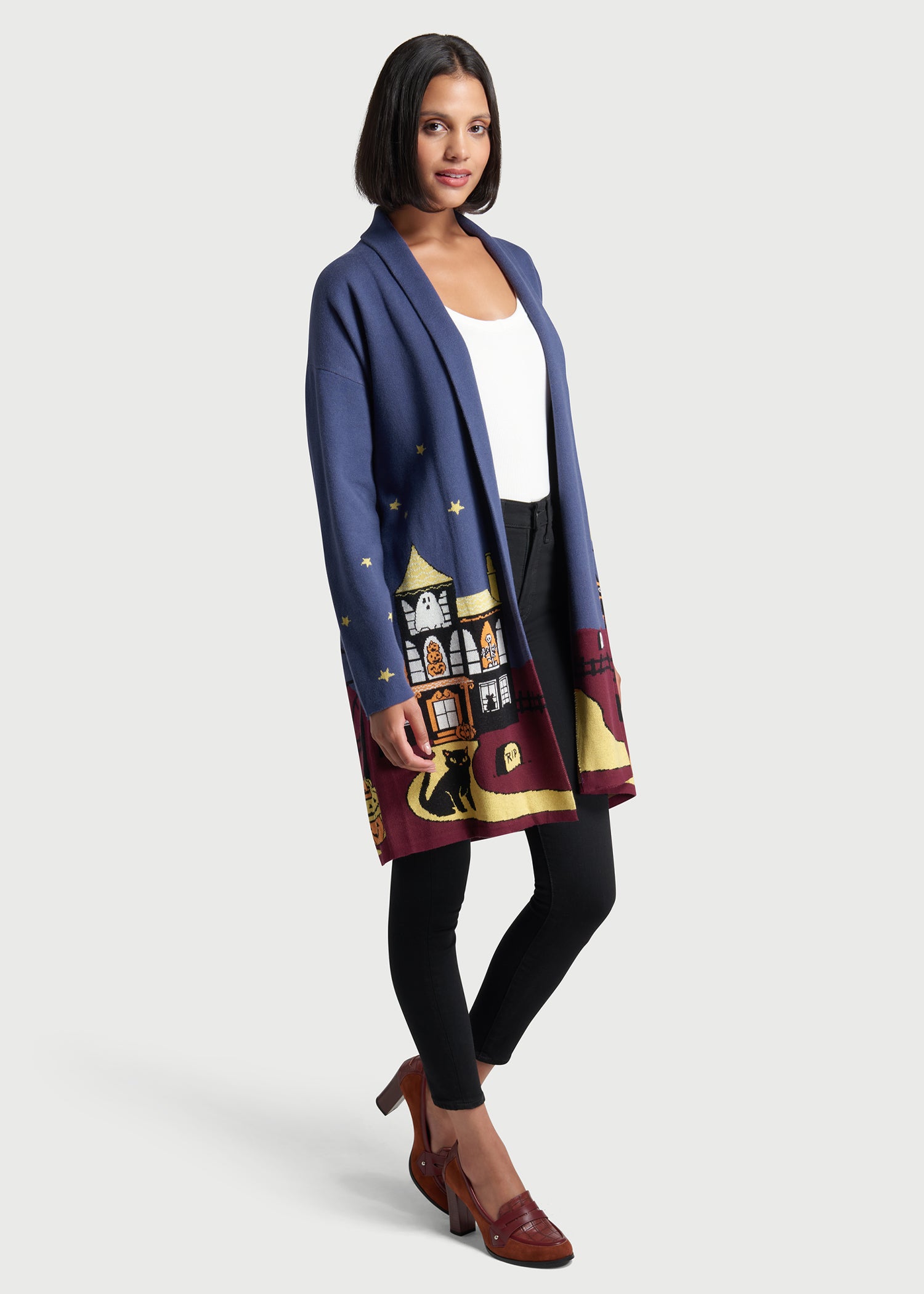 Enter If You Dare Coatigan - Stylish Knitted Cardigan Sweater for Women | Perfect for Fall Fashion, Layering & Cozy Evenings at Home