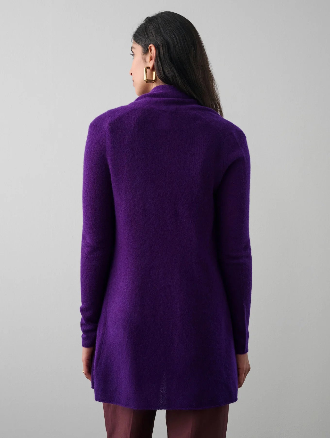 Luxury Essential Cashmere Trapeze Sweater - Soft Deep Plum Women's Pullover for Fall & Winter | Perfect for Office, Date Night & Cozy Evenings