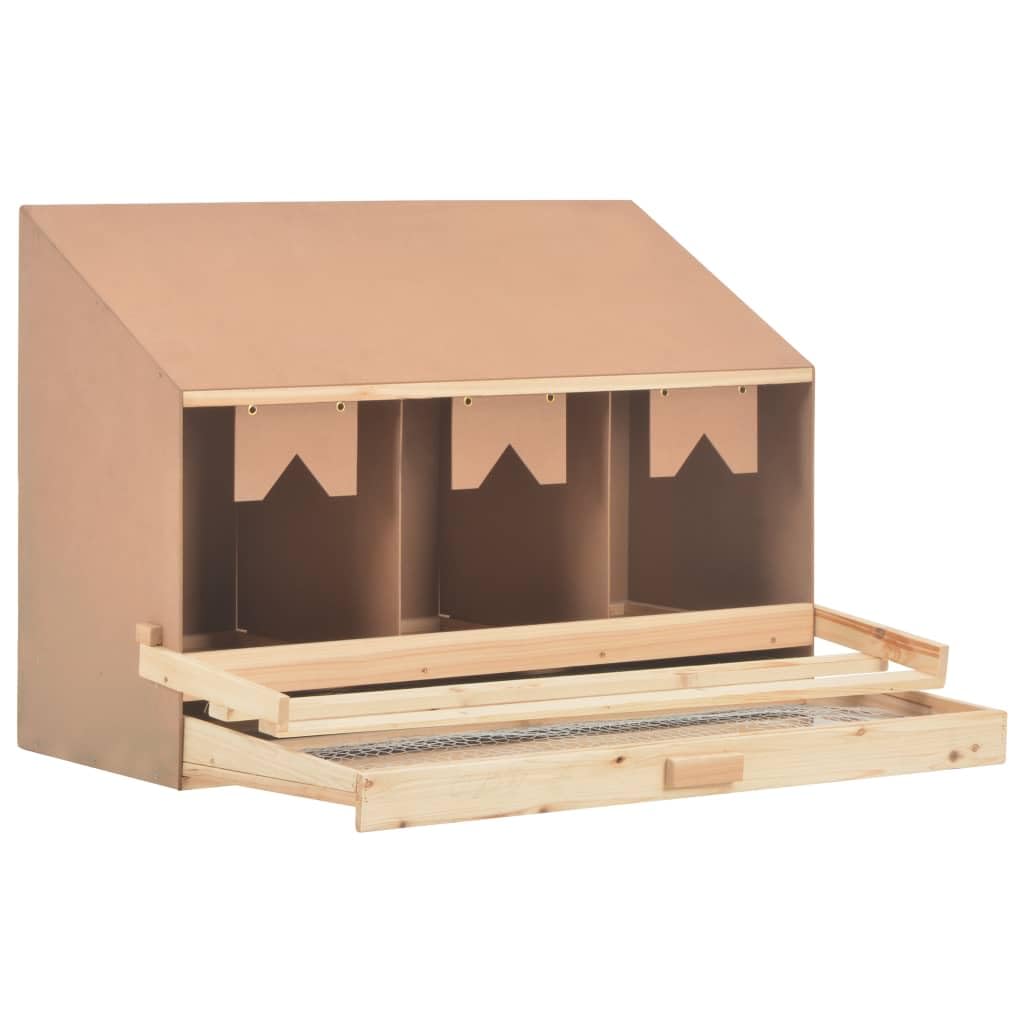 Premium 3-Compartment Chicken Laying Nest Box - 36.6