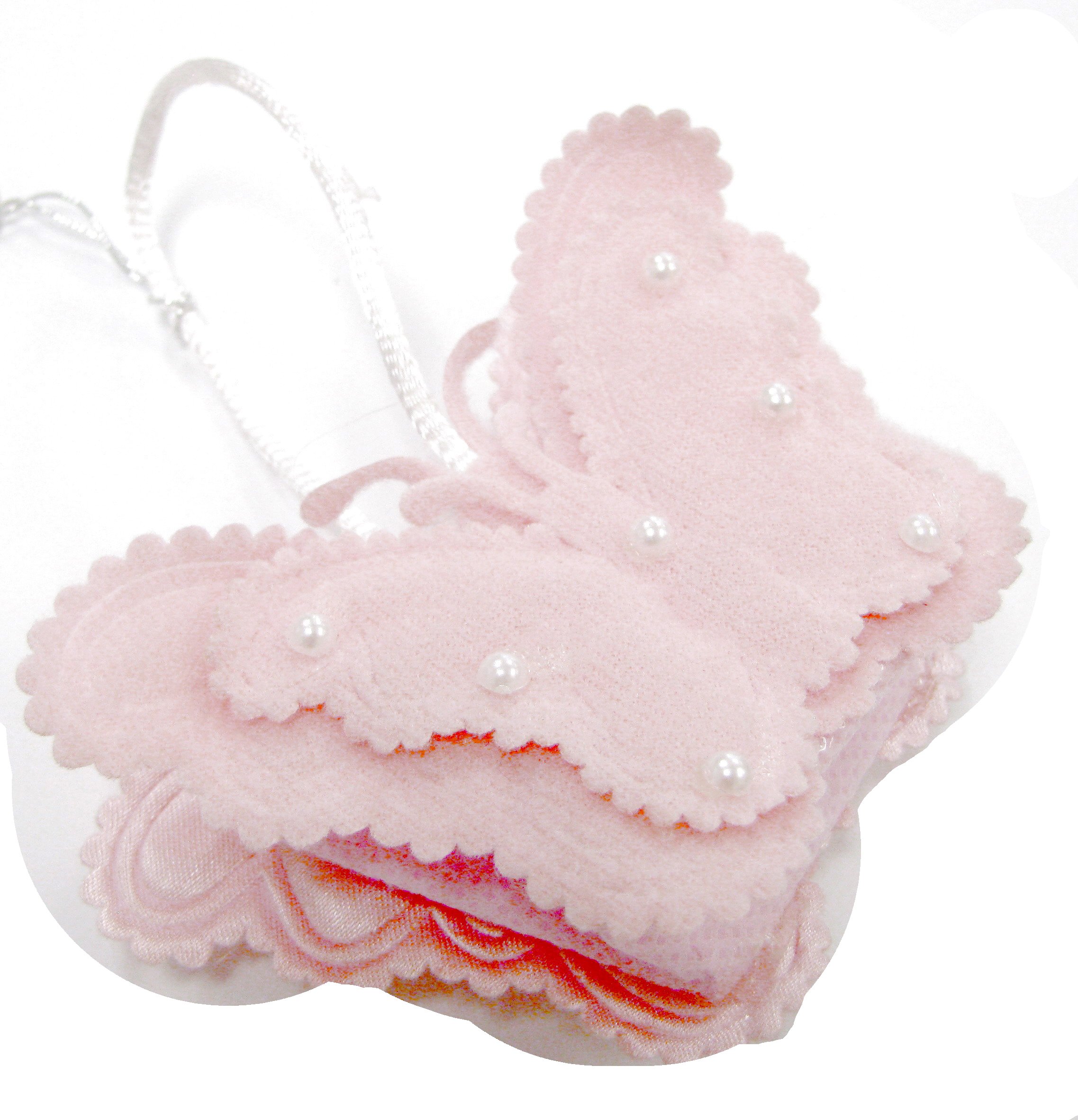 Linpeng Elegant Pink Butterfly Organza Pouch - Small Gift Bags for Jewelry, Cosmetics & Party Favors - Perfect for Weddings, Birthdays & Special Occasions