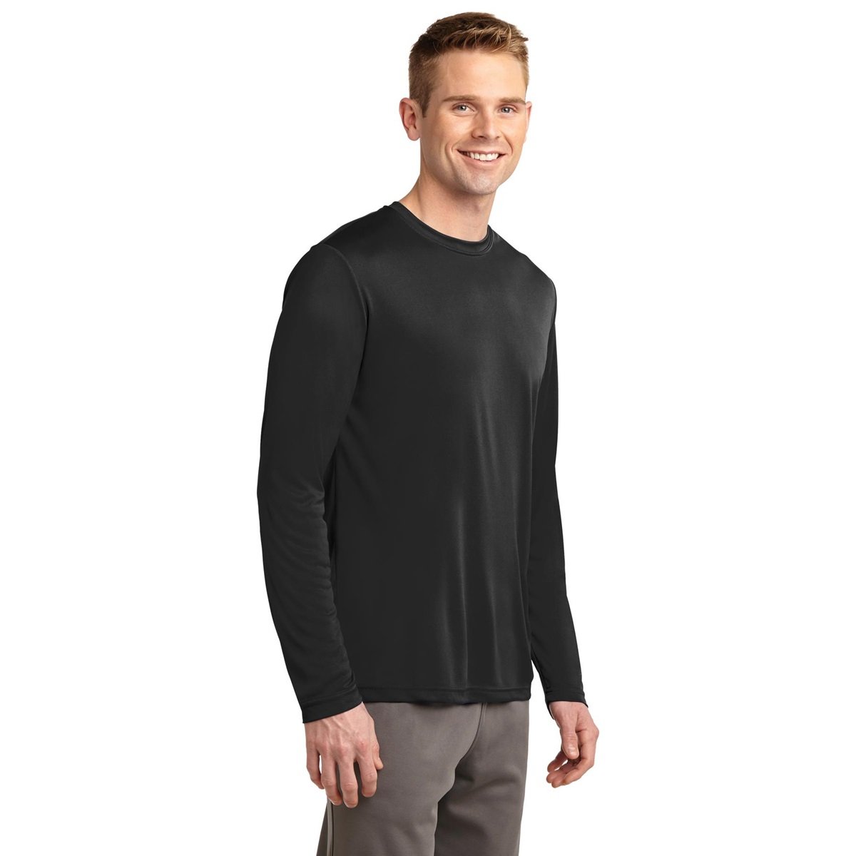 Big & Tall Moisture Wicking Long Sleeve Athletic T-Shirt for Men - Workout, Running & Gym Performance Shirt - Breathable & Quick Dry Activewear for Sports & Outdoor Activities