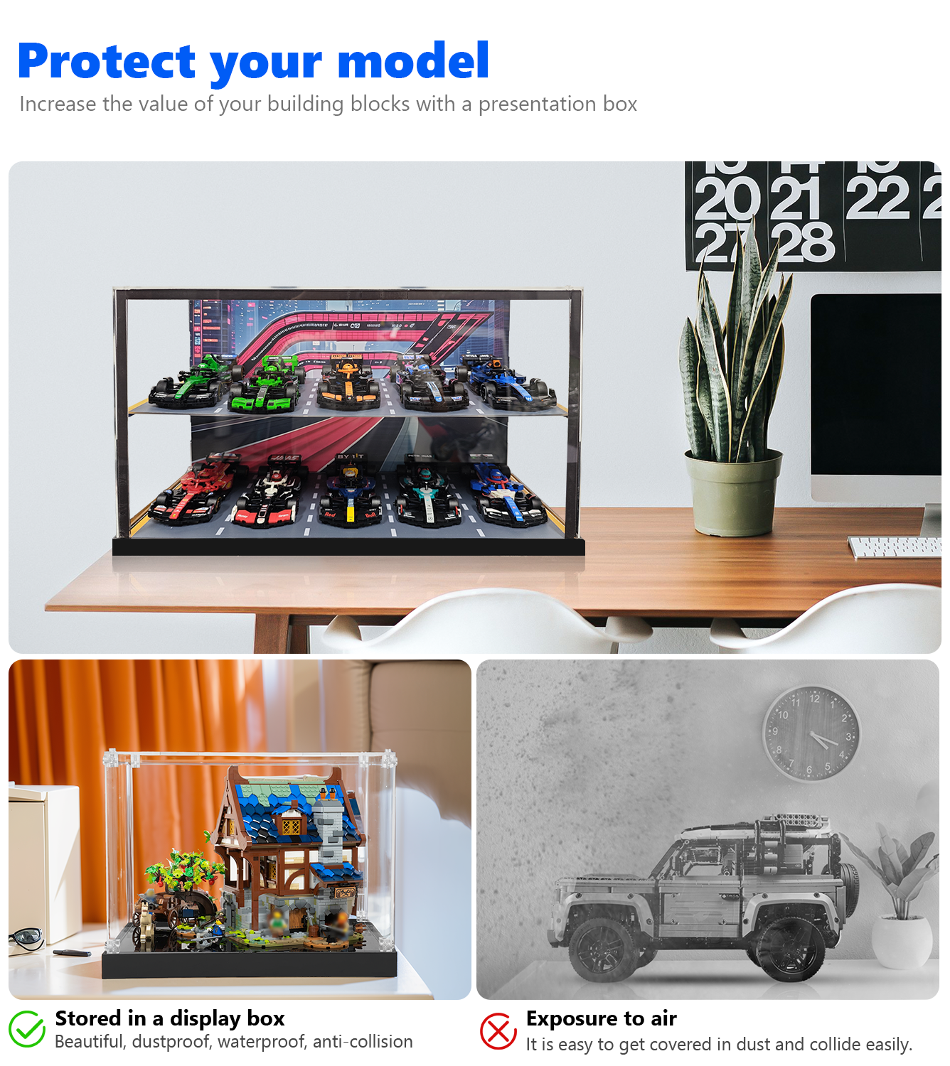 LEGO Speed Champions Series Display Case for 1:32 Scale Models - Perfect for Showcasing Your Full Collection at Home or Office