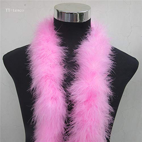 10M Turkey Feather Boa Scarf - Soft Pink Feather Scarf for Women, Wedding Accessories, Party Decor, Costume & Dance Performances | Elegant Fashion Statement for Special Occasions