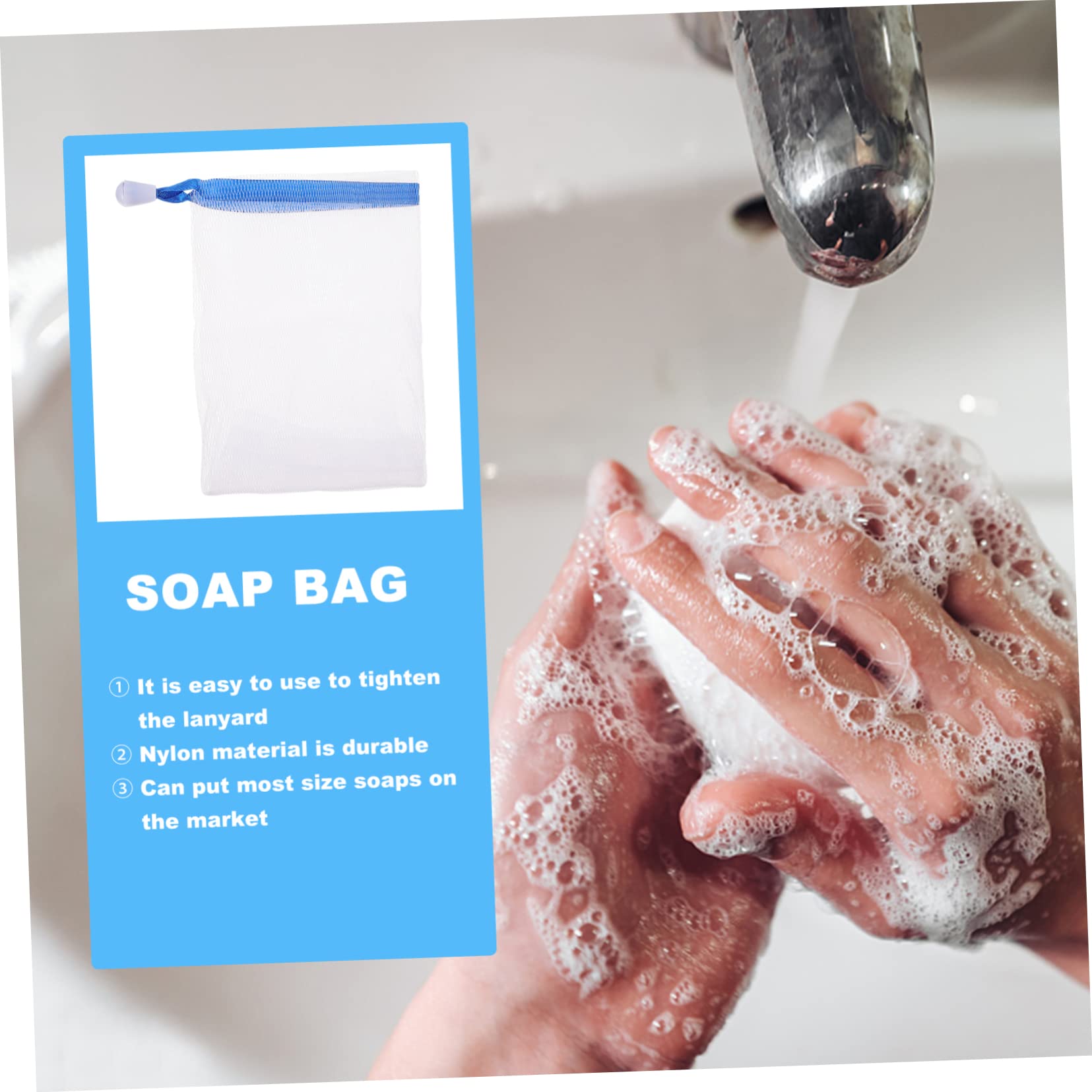 20Pcs Reusable Soap Foaming Nets - Durable Mesh Soap Saver Bags with Hanging Rope for Lathering & Storing Bar Soaps - Bath & Shower Accessories for Sensitive Skin - Eco-Friendly Home, Travel, Gym & Camping Essentials - Perfect for Creating Luxurious Lather & Reducing Soap Waste - Great for Daily Shower, Spa Days, Travel Toiletries, Sustainable Bathroom Routine & Gift Giving - Ideal for Sensitive Skin Care, Eco-Conscious Living, Hotel Stays and On-the-Go Hygiene