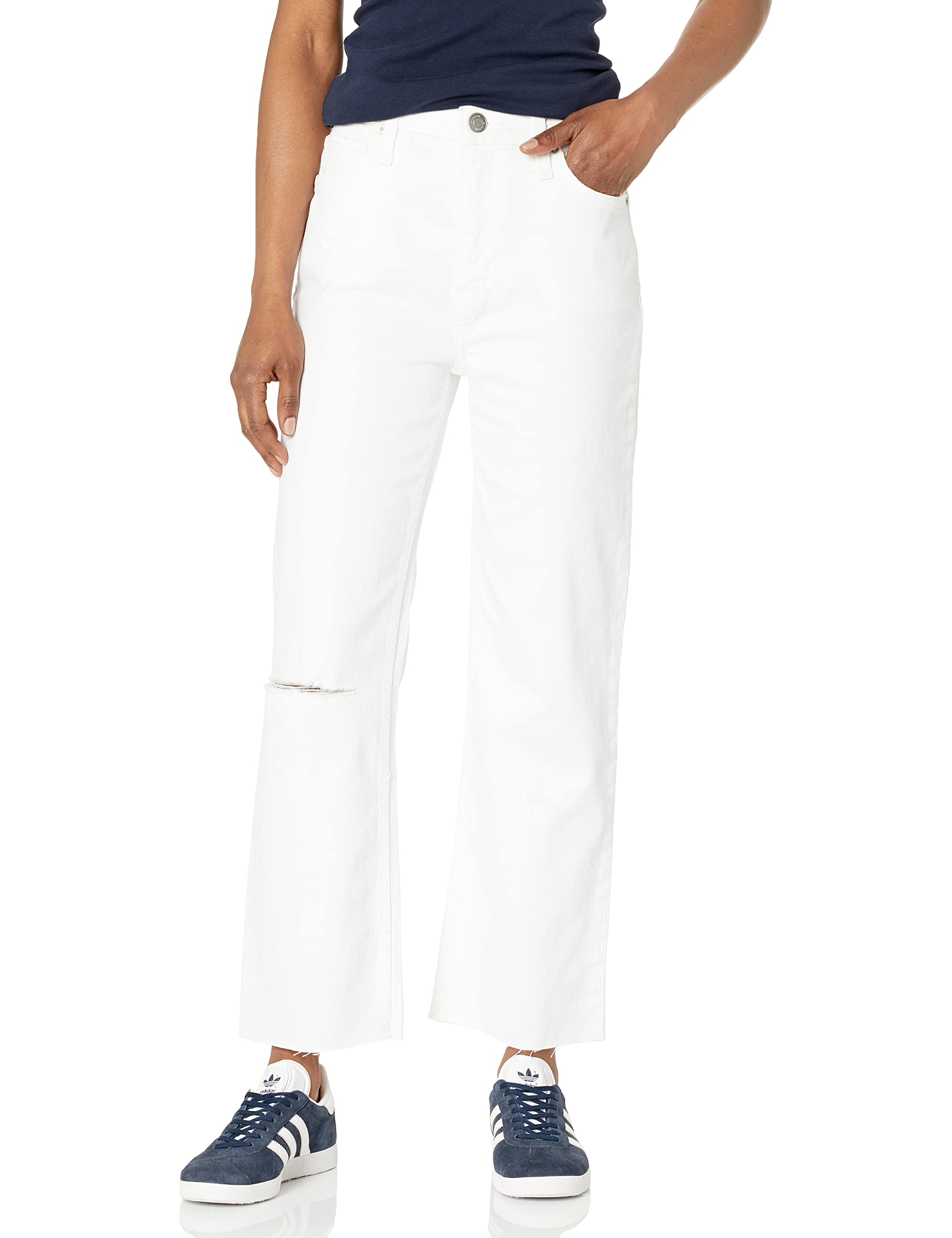HUDSON Women's Remi High Rise Straight Leg Cropped Jeans - Slimming Denim Pants for Casual Wear & Everyday Outfits