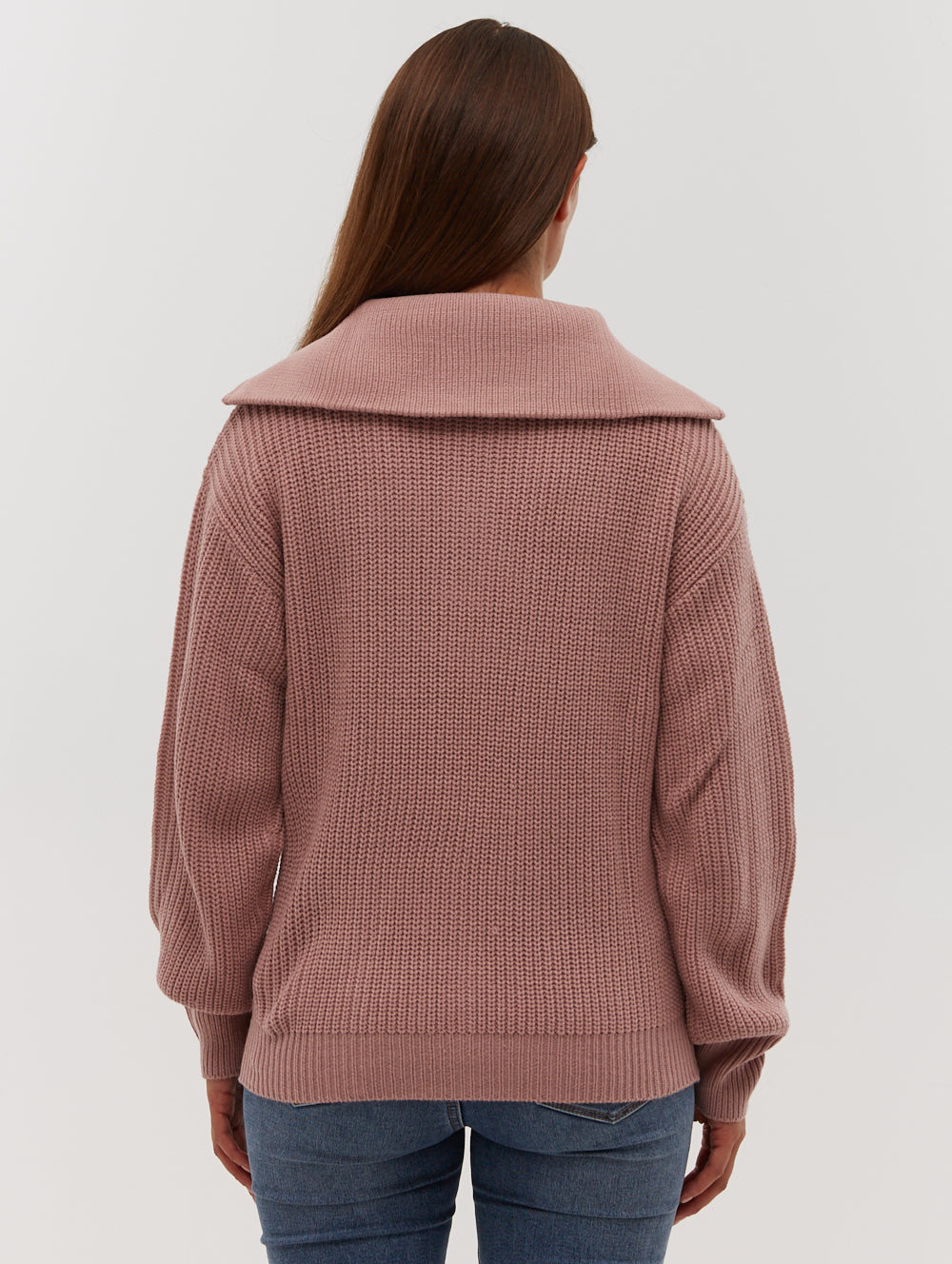 Thurynn Oversized Zippered Funnel Neck Sweater for Women - Cozy Winter Pullover with High Collar | Perfect for Casual Outfits, Office Wear & Cold Weather Layering
