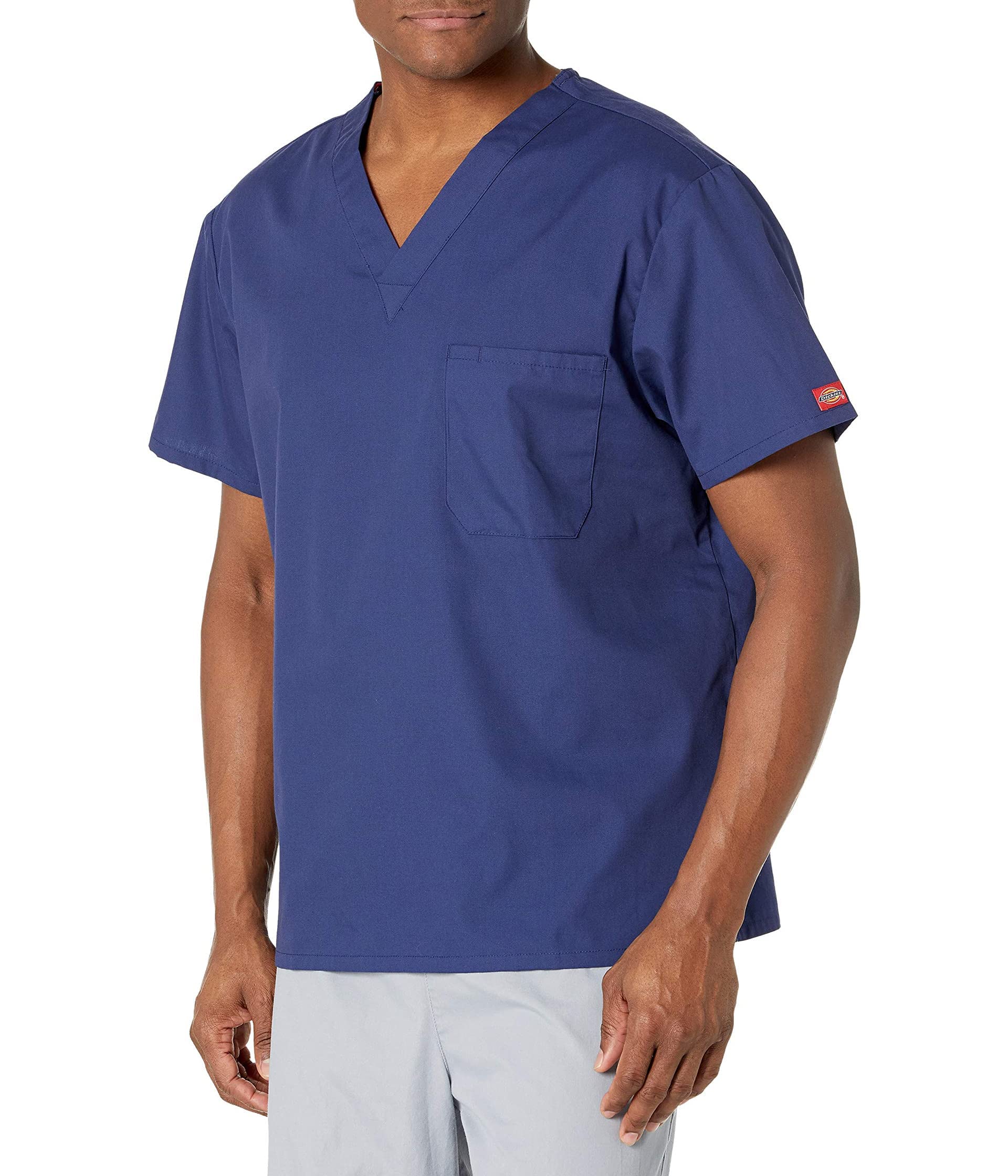 Dickies EDS Signature Scrubs for Women & Men - Unisex One Pocket V-Neck Top in Soft Brushed Poplin 83706 | Comfortable Medical Uniform for Nurses, Doctors & Healthcare Professionals