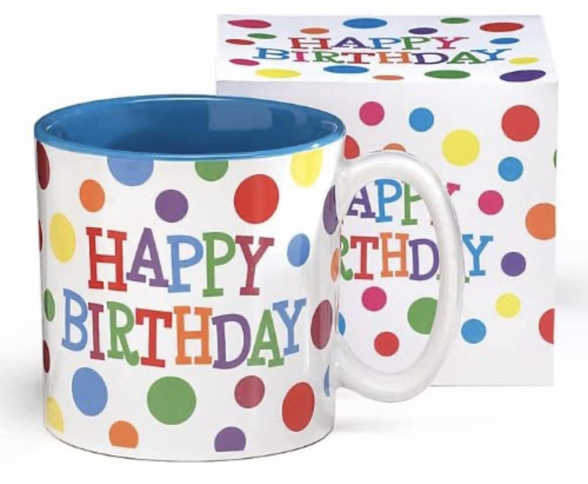 Happy Birthday Mug & Chocolate Gift Set - Coffee Cup for Celebrations