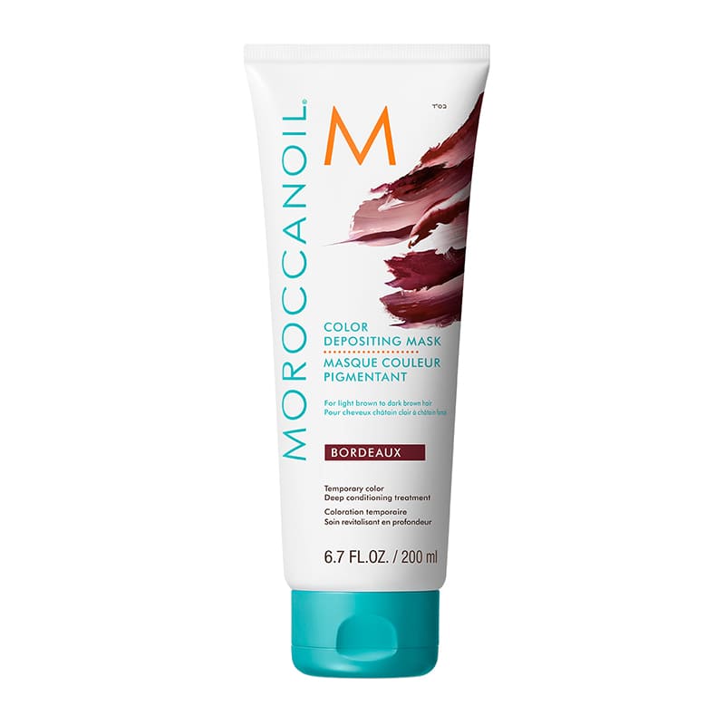 Moroccanoil Bordeaux Color Depositing Hair Mask - Deep Conditioning Treatment for Brunettes & Dark Hair | At-Home Salon Gloss for Vibrant, Shiny Color - Perfect for Color-Treated & Dry Hair Revival