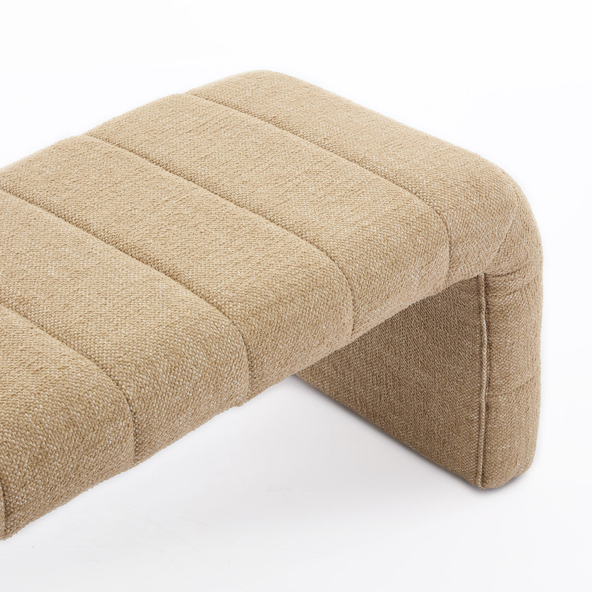Blake Boucle Bench - Modern Upholstered Accent Bench with Soft Fabric for Living Room, Bedroom, or Entryway - Stylish and Comfortable Seating Solution