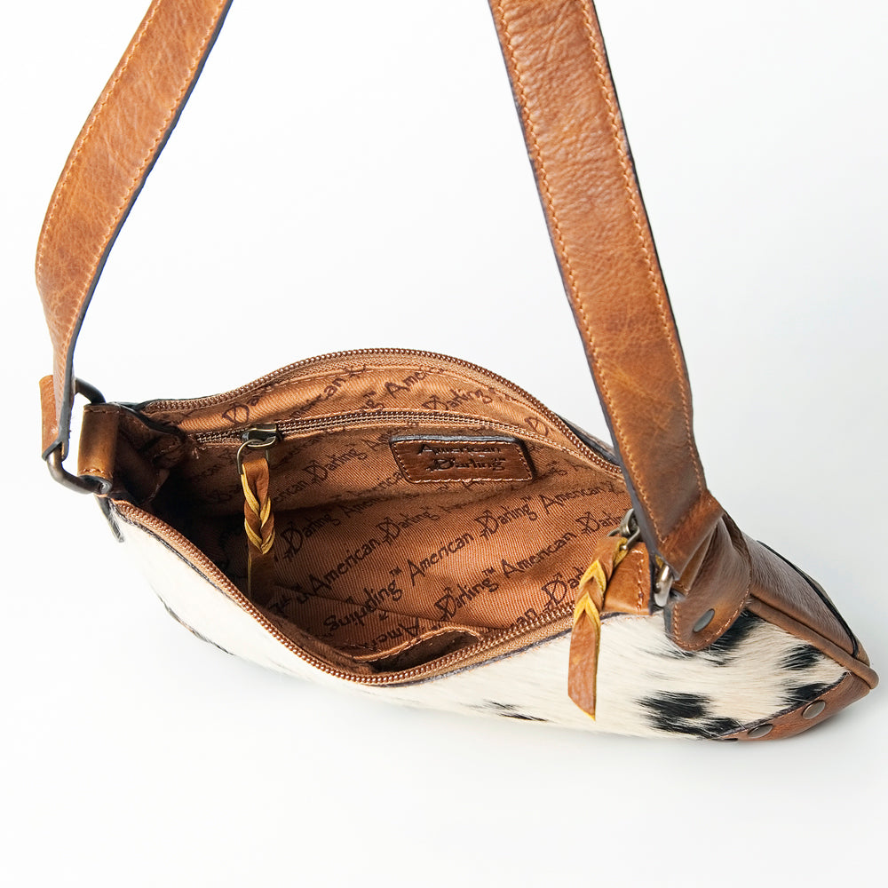 ADBGZ417 Genuine Leather Women's Western Handbag with Hair On - American Darling Purse for Cowgirl Style & Rodeo Events