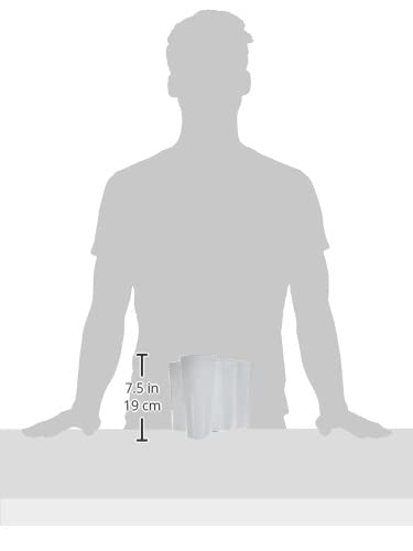 Iittala Alvar Aalto 160mm White Glass Vase - Modern Scandinavian Home Decor for Living Room, Dining Table & Office Desk