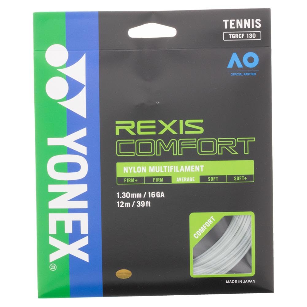 YONEX Rexis Comfort Tennis String - High Performance Synthetic Gut for Control & Power | Perfect for Recreational & Competitive Players on Hard Courts & Clay
