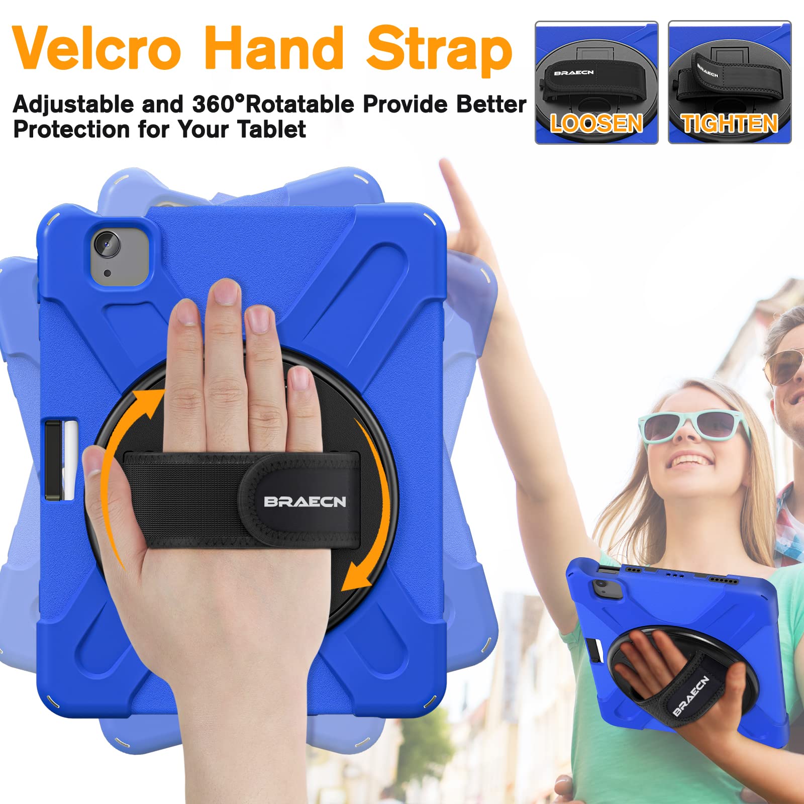 BRAECN Heavy Duty Protective Case for iPad Air 11 Inch M3/M2 (6th Gen) 2025/2024 & iPad Air 5th/4th Gen 10.9