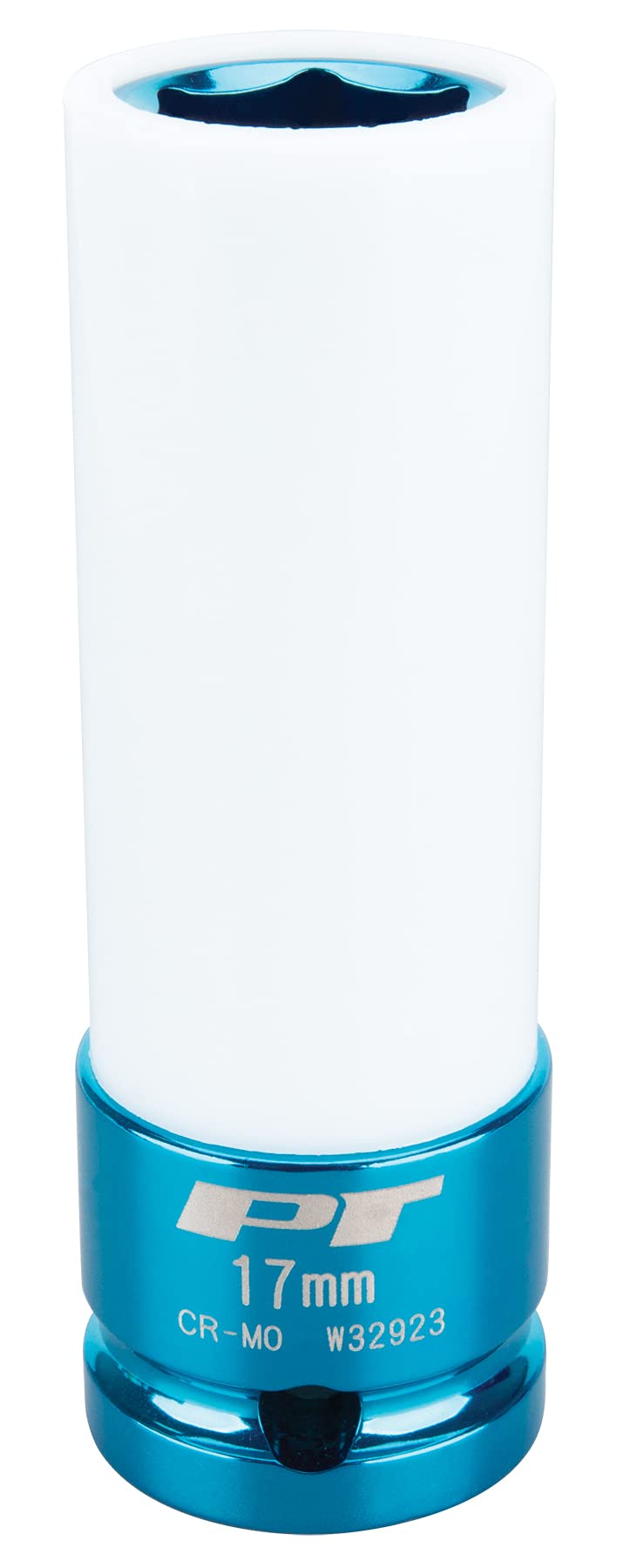 Performance Tool W32923 1/2-Inch Drive 17mm Thin Wall Impact Socket - Blue - Perfect for Automotive Repairs, Machinery Maintenance & DIY Projects
