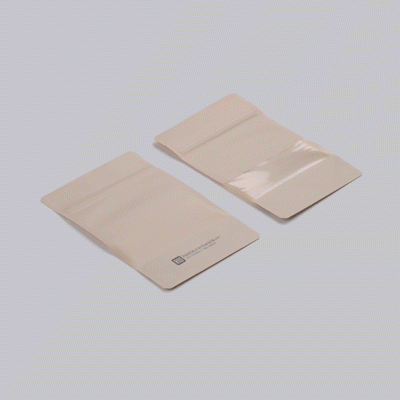 Kraft Plastic Small Window Bags with Heat Sealable Feature - 7