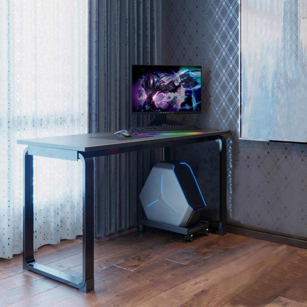 UWY Gaming & Home Study Desk with Anti-Rust Steel Frame, 80x60x75cm Black Office Computer Table for PC Laptop Workstation, Perfect for Gaming, Studying, and Remote Work