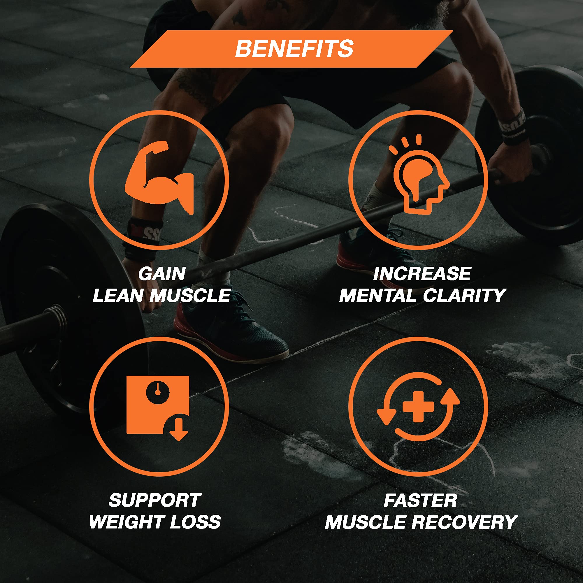 REBAAR BCAA Capsules - Keto Friendly Branched Chain Essential Amino Acids Supplement for Muscle Recovery, Workout Energy & Post Exercise - 90 Tablets - Ideal for Fitness Enthusiasts & Keto Dieters