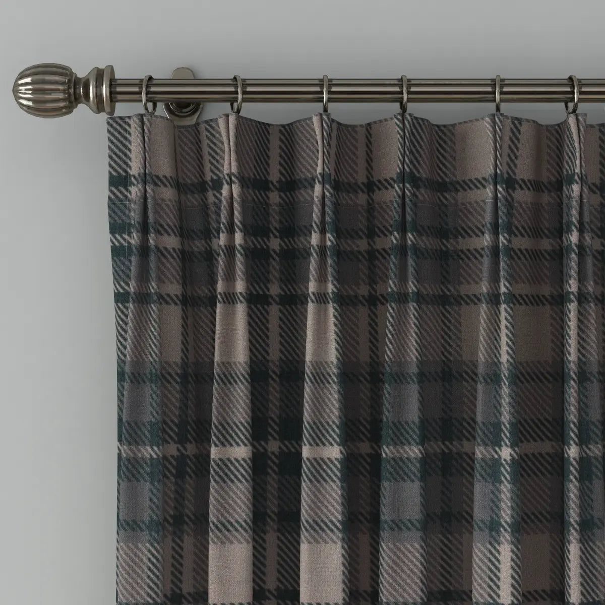 Elegant Sara Le Print Linen Pleated Cafe Curtains - Light Filtering Window Treatment for Kitchen, Dining Room & Bathroom