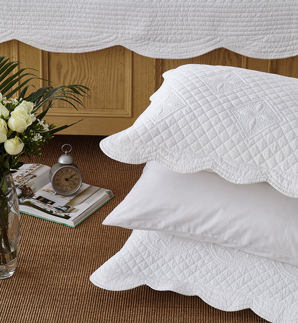 Premium Calla Angel Sage Garden 100% Pure Cotton Quilt - Queen Size White Bedding Set for Luxury Comfort | Perfect for Master Bedroom, Guest Room & Hotel Decor