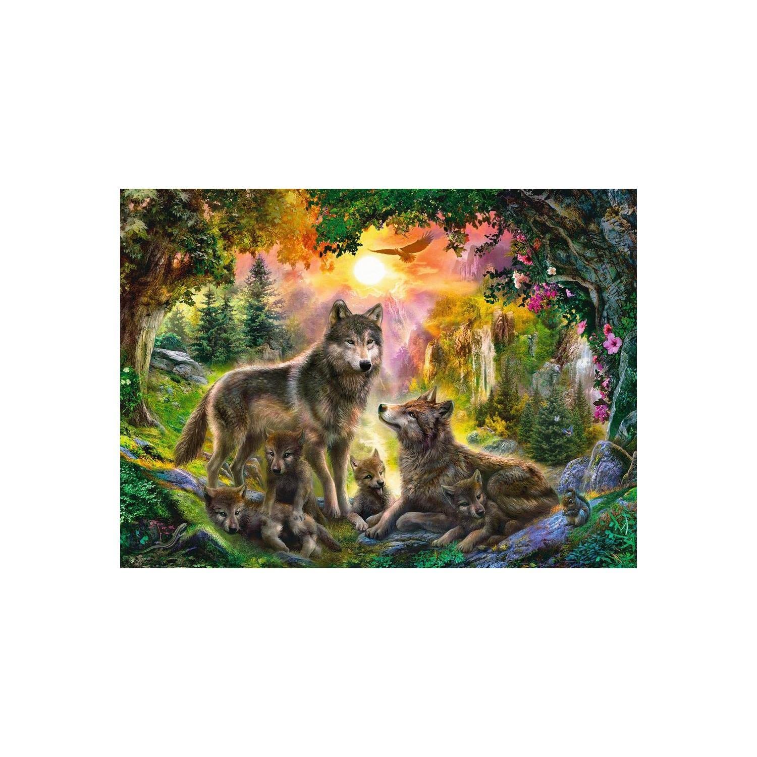 Ravensburger 500-Piece Adult Puzzle - Star Line Glowing Wolf Puzzle (13970) for Home Decor, Relaxation & Gift Giving