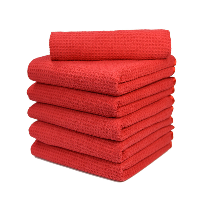 Premium Waffle Weave Microfiber Towel Set - 16x24 Inches, 380GSM, Ultra Absorbent & Quick Dry (Pack of 3) - Perfect for Gym, Spa, Beach & Bathroom Use