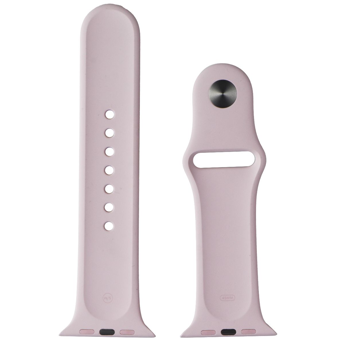 Apple Watch 45mm Sport Band - Pink Sand (Compatible with 42/44/45mm, 1st Gen, S/M) | Soft Silicone Replacement Strap for Workouts, Running & Everyday Wear