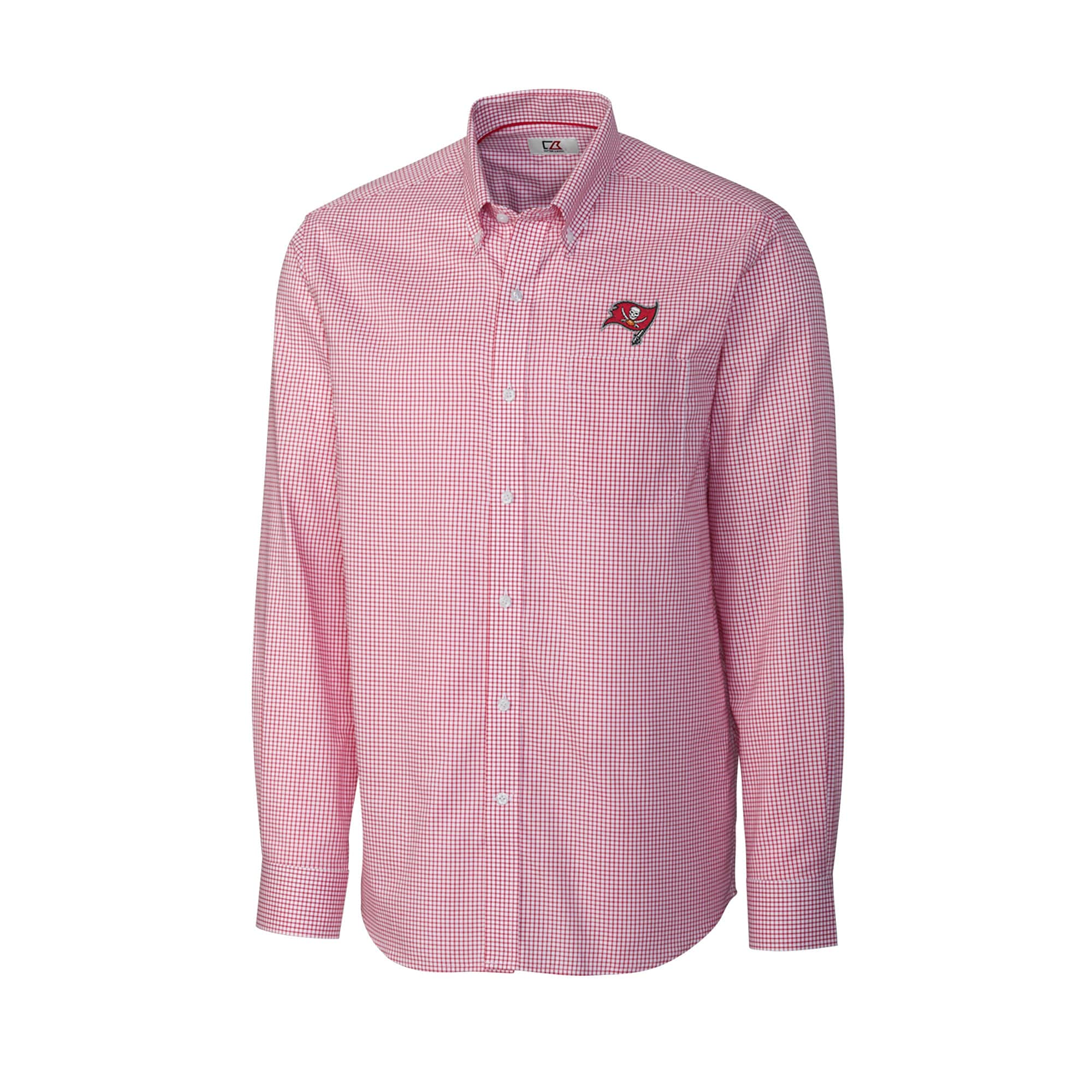 Cutter & Buck Men's NFL Big & Tall Easy Care Long Sleeve Button Down Shirt - Comfortable Office Wear & Game Day Outfit for Football Fans