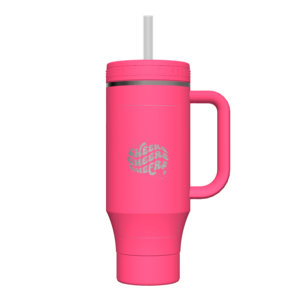 40 oz Insulated Straw Tumbler with Handle - Customizable Stainless Steel Water Bottle for Hot & Cold Drinks - Perfect for Travel, Gym, and Outdoor Activities