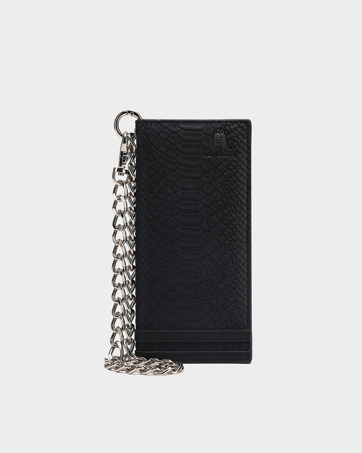 Apollo 1 Chain Wallet for Men - Slim RFID Blocking Bifold Leather Wallet with Money Clip - Perfect for Travel, Business & Everyday Use (Black)