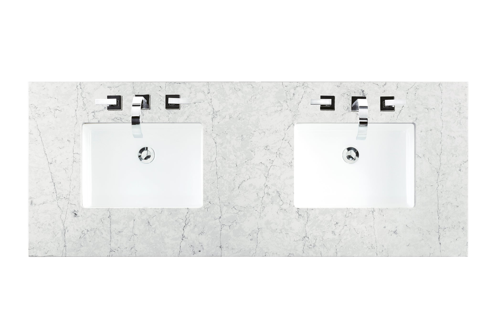 60 Double Top, 3CM Eternal Jasmine Pearl Quartz Bathroom Vanity with Sink - Perfect for Modern Bathroom Remodeling and Home Renovation Projects