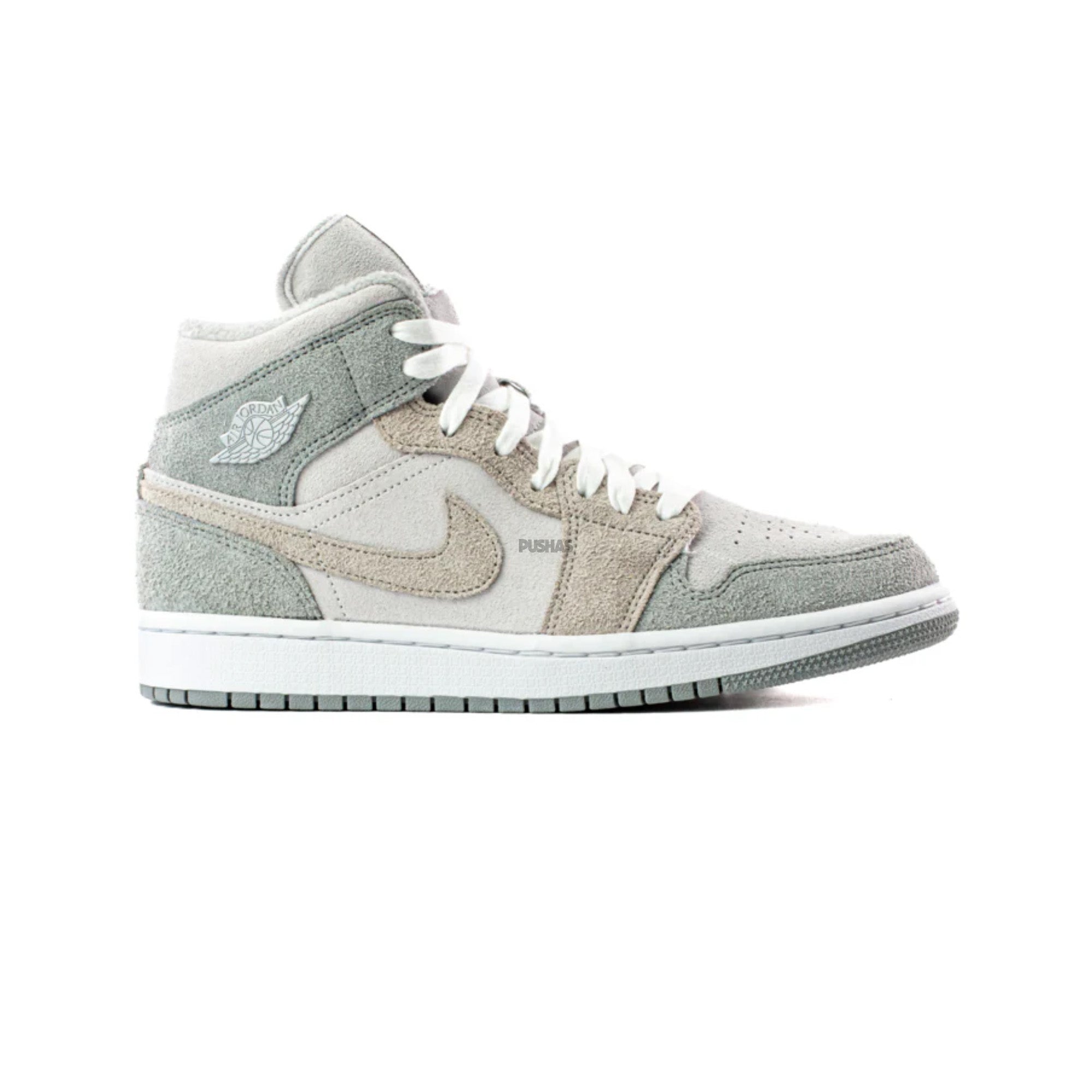 Air Jordan 1 Mid SE 'Particle Grey' Women's Basketball Shoes (2021) - Perfect for Streetwear, Casual Outfits & Sneaker Collectors