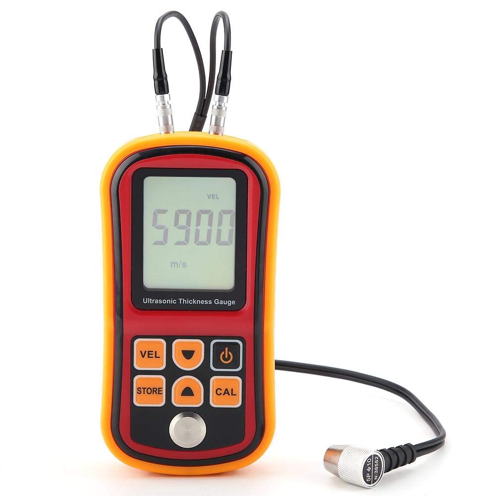 Akozon Digital Ultrasonic Thickness Gauge Meter - 1.2-300mm Metal Thickness Tester with Sound Velocity Measurement | Ideal for Industrial Quality Control, Automotive Repair & Metal Fabrication