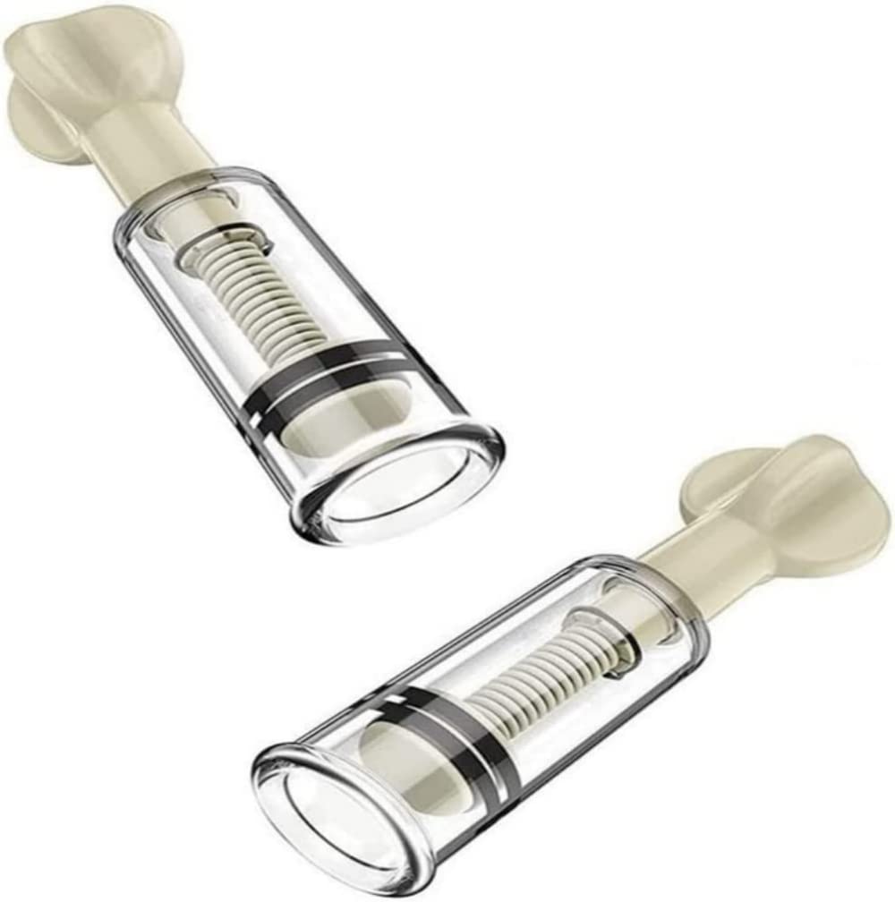Adjustable Non-Piercing Nipple Clips & Suckers Set - Stainless Steel Body Jewelry with Chain for Women (Red) - Perfect for Sensual Play, BDSM and Intimate Accessories