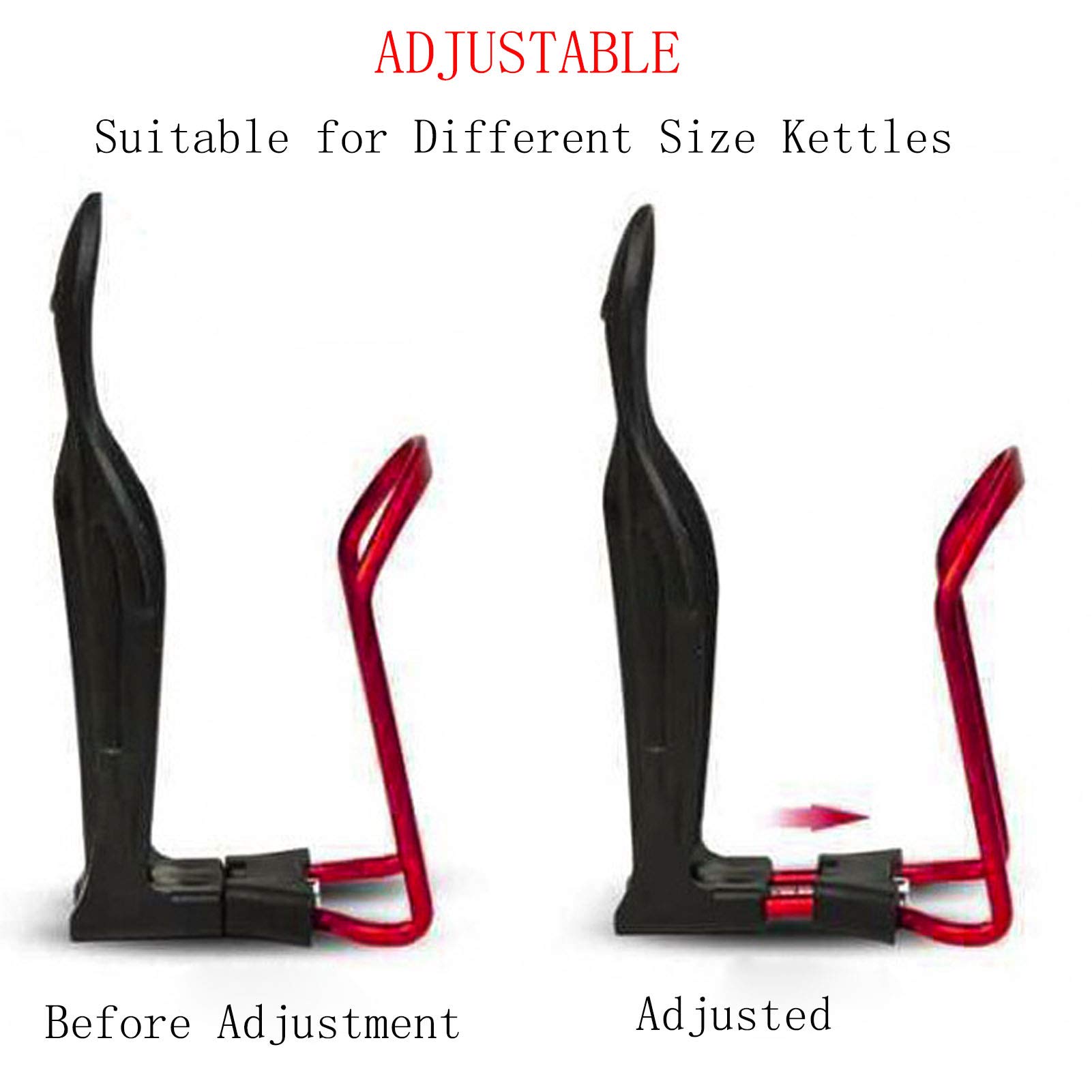 Lightweight Adjustable Aluminum Alloy Bike Water Bottle Cage - Red Bicycle Water Bottle Holder for Road, Mountain & Commuter Bikes