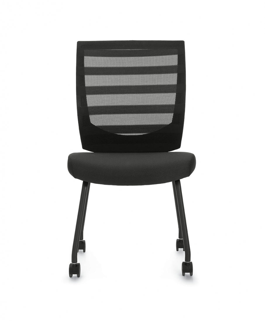 Ergonomic Low Back Mesh Guest Chair OTG10706B - Breathable Office Chair for Visitors, Reception & Conference Rooms - Ideal for Waiting Areas, Lobbies & Guest Seating