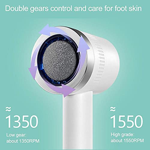 Electric Callus Remover for Feet - Rechargeable Foot File Pedicure Machine with 3 Grinding Heads & 2 Speeds - Dry Cracked Hard Skin Remover - Perfect for Home Pedicure, Cracked Heels & Dead Skin Removal