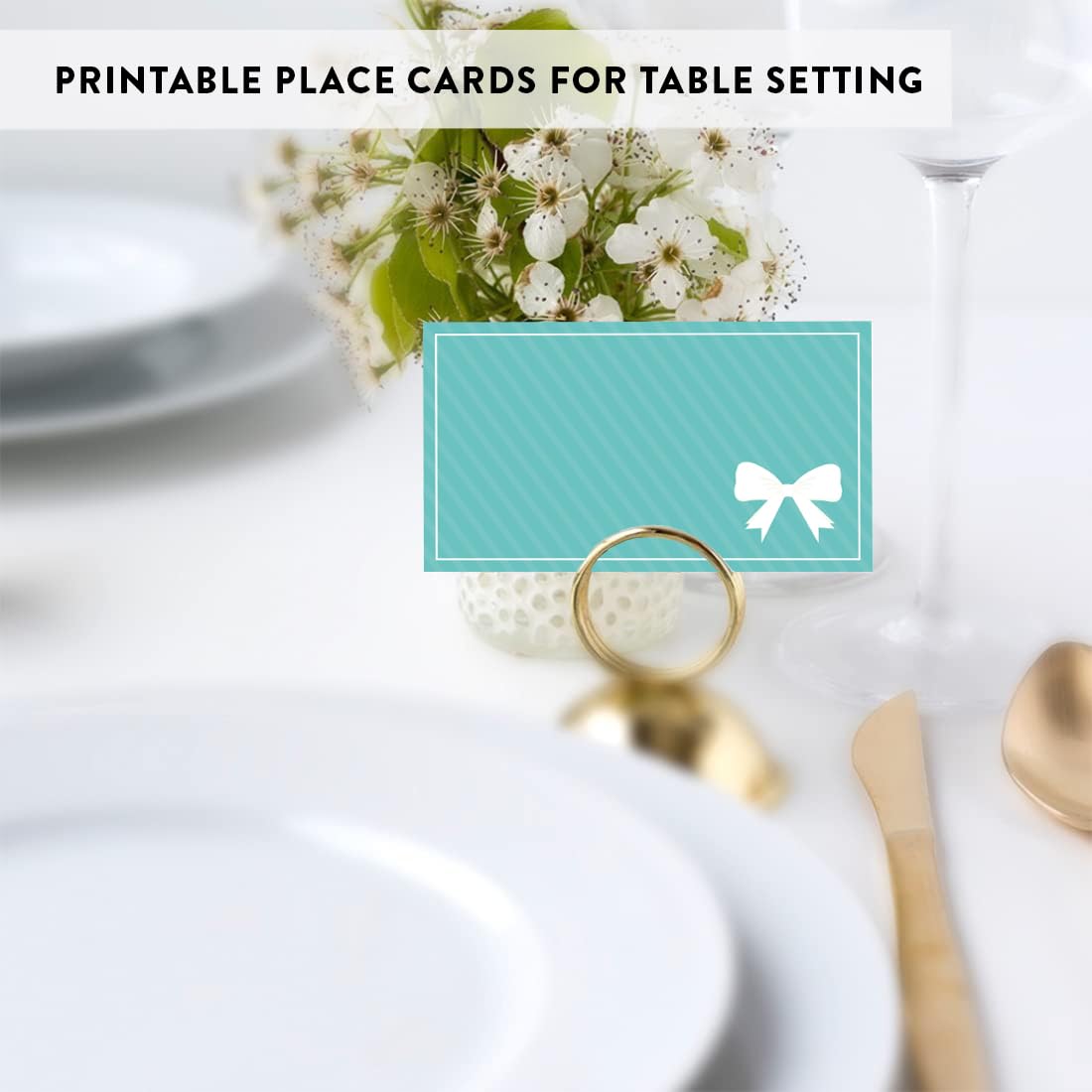 Andaz Press Diamond Inspired Table Tent Place Cards - 20-Pack Blank Name Cards for Wedding, Baby Shower, Bridal & Graduation Parties - Elegant Table Settings & Seat Placement for Events & Celebrations