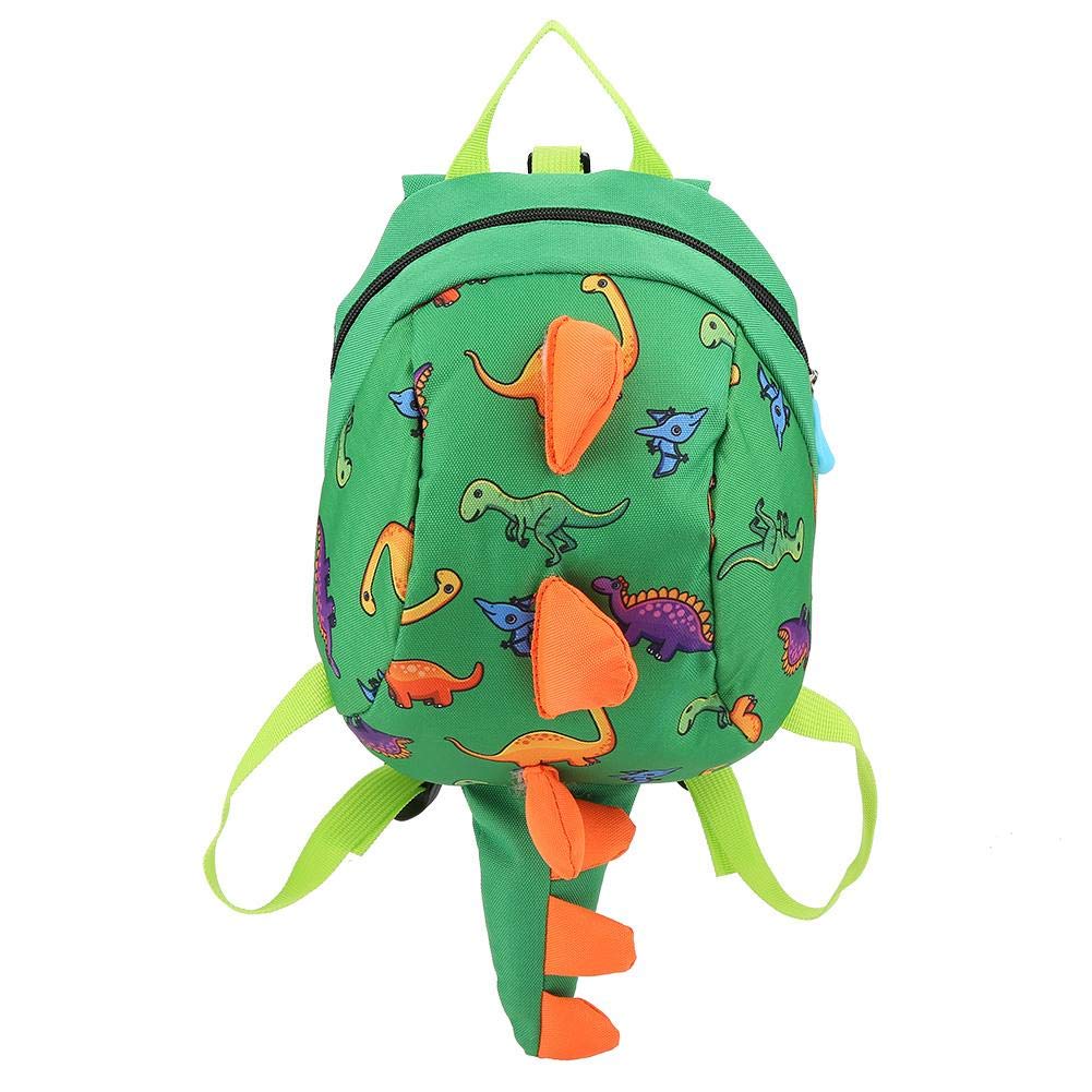Dinosaur Backpack for Kids & Toddlers - Cartoon School Backpack with Safety Harness Leash, Snack & Lunch Bag for Preschool Boys & Girls (Green) | Perfect for School, Travel & Outdoor Adventures