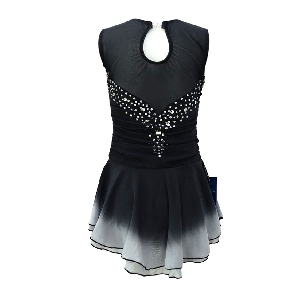 LIUHUO Figure Skating Dress for Women - Competition & Training Outfit - Black Ice Skating Costume for Adults & Girls - Perfect for Ice Shows, Performances & Practice