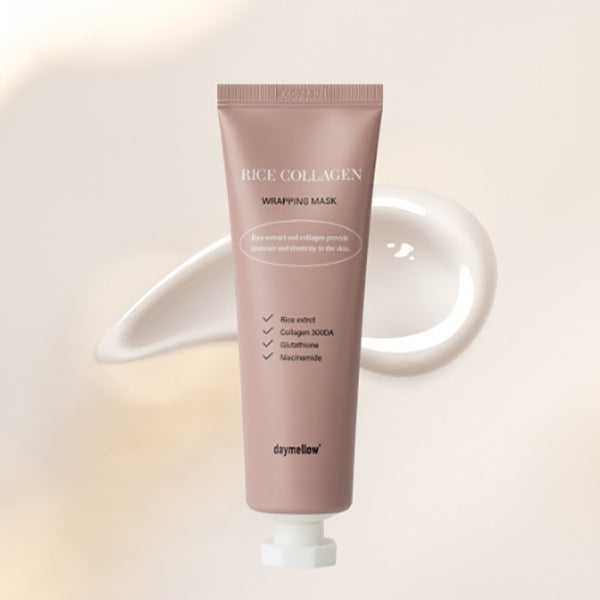 Daymellow Rice Collagen Wrapping Mask 70g - Korean Skincare for Hydration & Anti-Aging - Perfect for Spa Night & Self-Care Routine