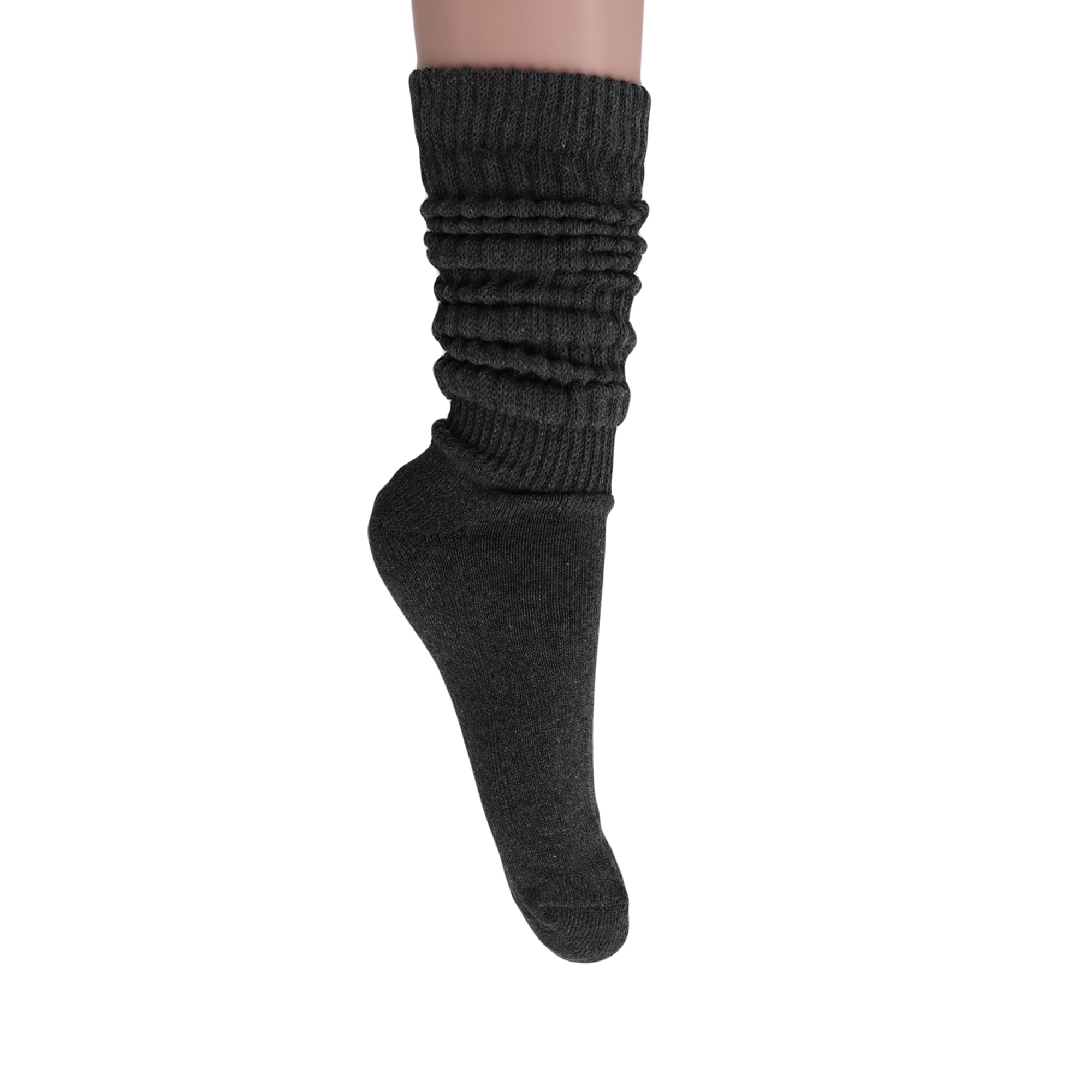 American Made Slouch Socks - Extra Long Cotton Knee High Scrunch Socks for Women & Men | Heavy Warm Winter Socks for Casual Wear, Lounge, Boots & Cold Weather Outfits