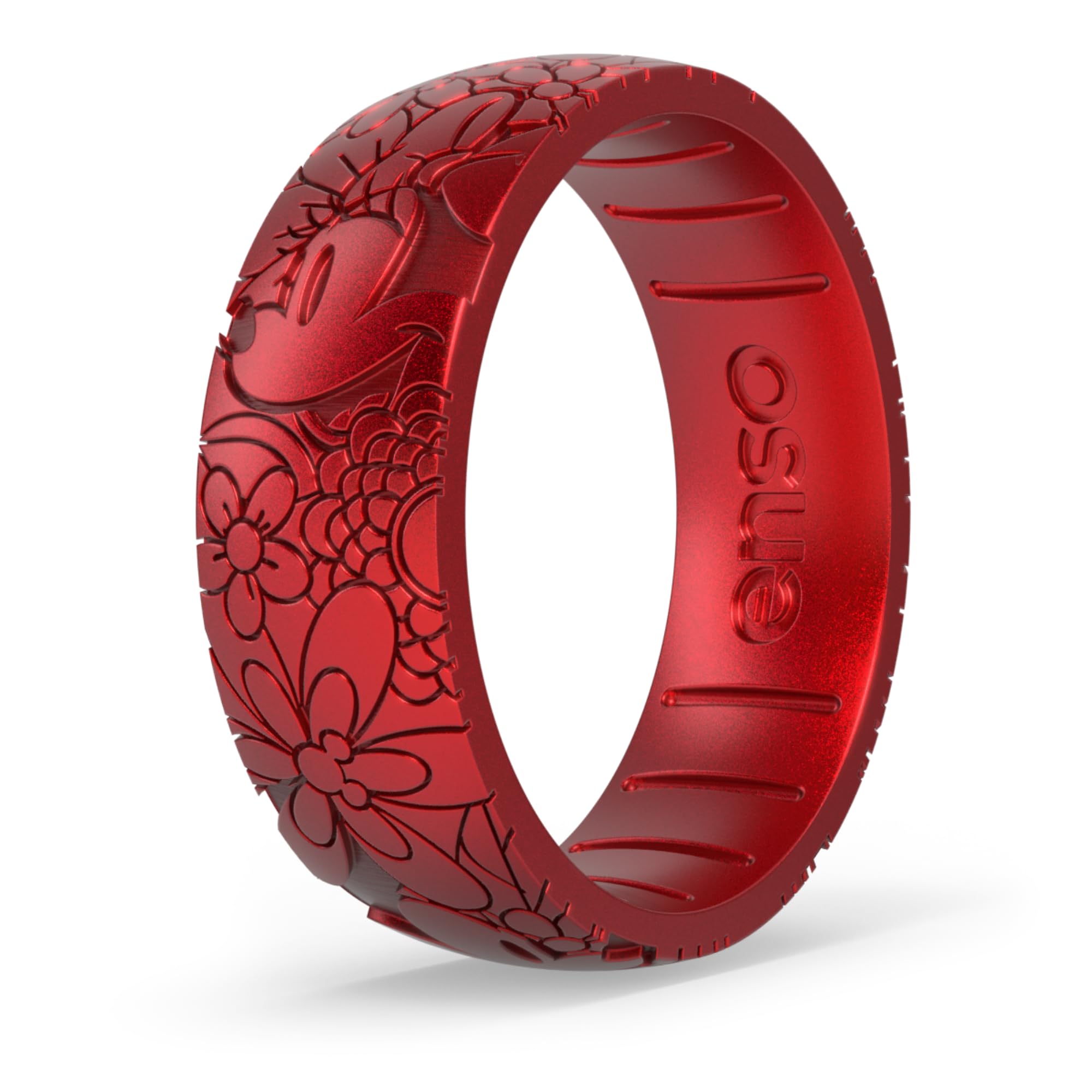 Disney Mickey Mouse & Minnie Mouse Silicone Wedding Bands for Couples - Comfortable & Durable Enso Rings for Swimming, Gym & Outdoor Activities