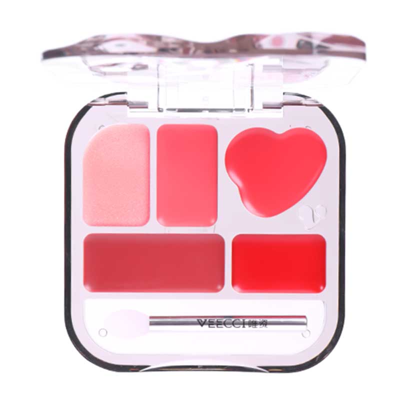 VEECCI Customizable Lip Gloss Palette - 12 Colors Vegan & Cruelty-Free Makeup Kit for Professional Artists & DIY Beauty - Perfect for Bridal, Party & Photo Shoot Makeup