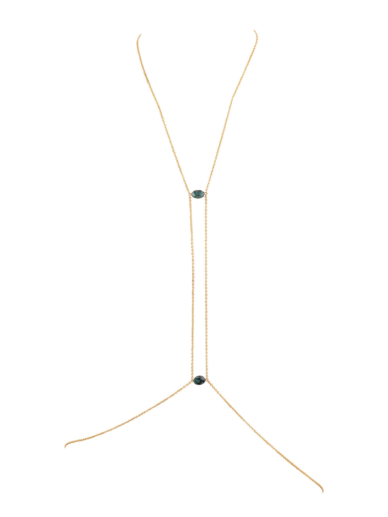 Elegant Center Point Gemstone Body Chain Jewelry for Women - Perfect for Festivals, Beach Parties & Boho Fashion