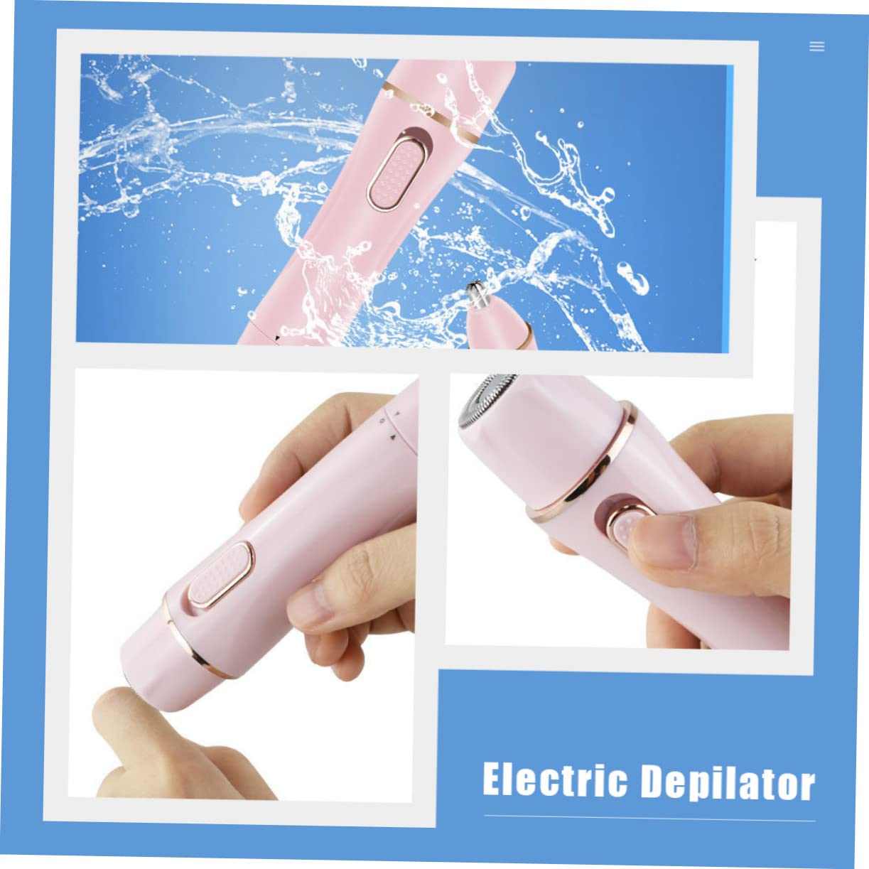 IPetboom Eyebrow Trimmer Set - USB Rechargeable Eyebrow Razor, Facial Hair & Body Hair Removal Tool for Women - Perfect for Eyebrow Shaping, Bikini Line, and Smooth Skin Care at Home or Travel