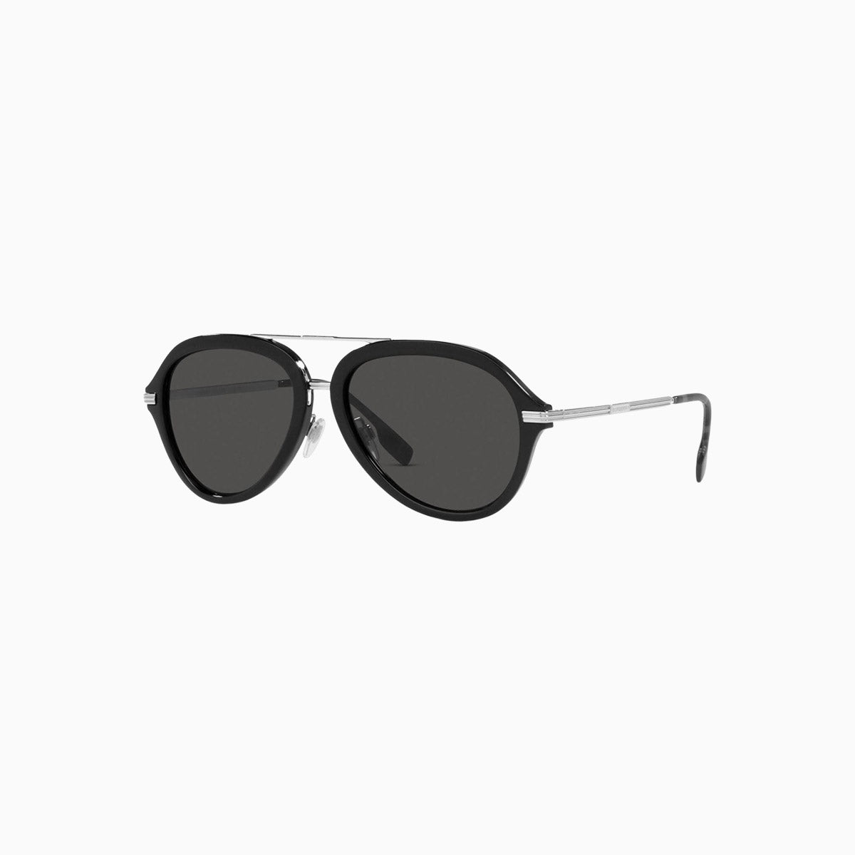 Burberry Aviator Sunglasses for Men & Women - Classic Dark Gray Polarized Lenses - UV Protection for Driving, Travel & Outdoor Activities