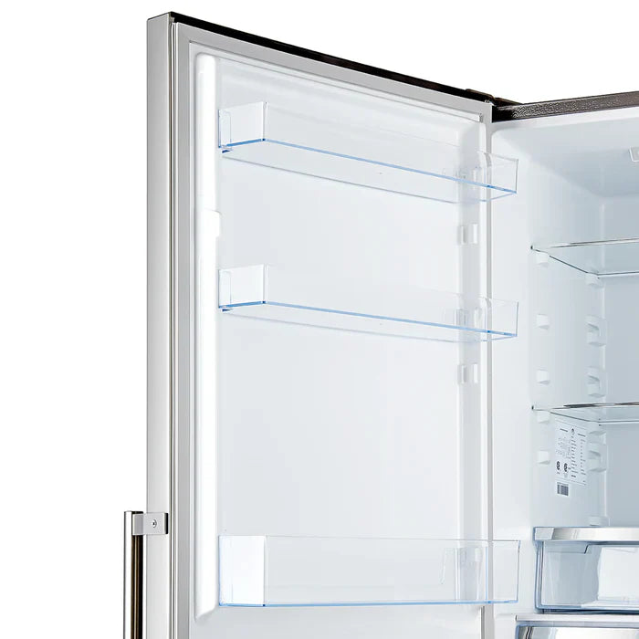 23.4 Inch 10.8 cu.ft Stainless Steel Bottom Freezer Refrigerator with Left Swing Door - Model FFFFD1778 24LS | Perfect for Kitchens, Apartments & Small Spaces