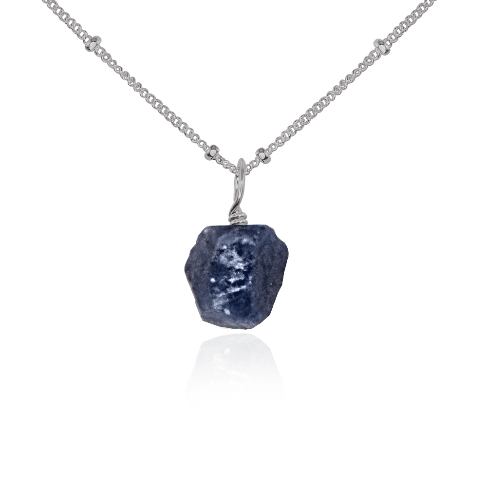 Natural Raw Sapphire Pendant Necklace - Dainty & Elegant Jewelry for Women - Perfect for Everyday Wear, Gifts & Special Occasions