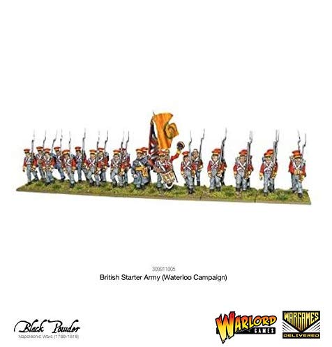 Warlord Games Black Powder Napoleonic British Starter Army - Waterloo Campaign Set | Revolutionary War Miniature Toy Soldiers for Tabletop Wargaming | Perfect for Historical Battles & Strategy Games